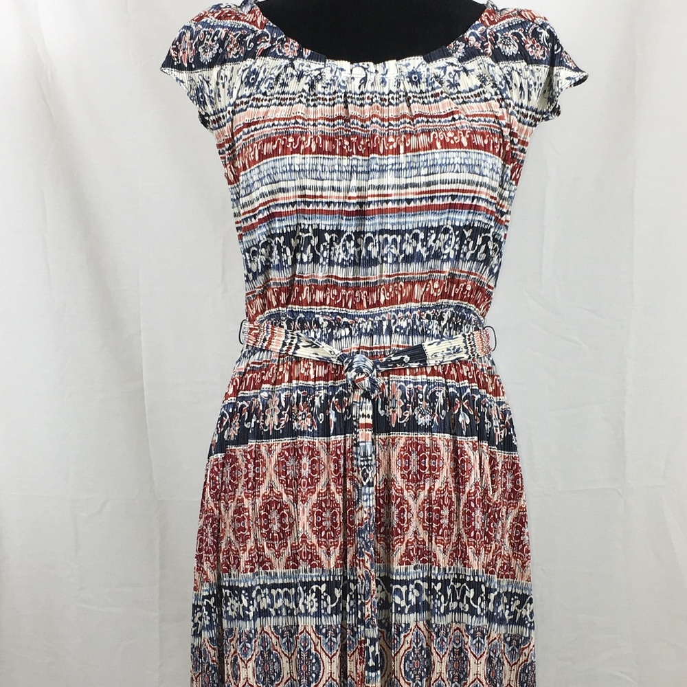 LC Lauren Conrad Crinkle Silk Road Boho Dress S